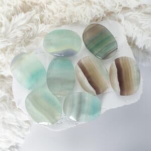 Yttrium Fluorite Palm Stone Transformation Crystals